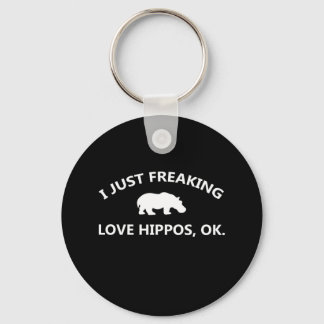 I Just Freaking Love Hippos Gift Schlüsselanhänger