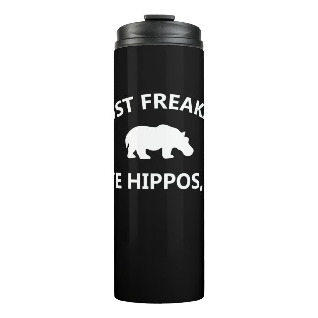 I Just Freaking Love Hippos Gift Thermosbecher (Vorderseite)