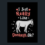 I Just Really Like Donkeys Poster<br><div class="desc">I Just Really Like Donkeys</div>