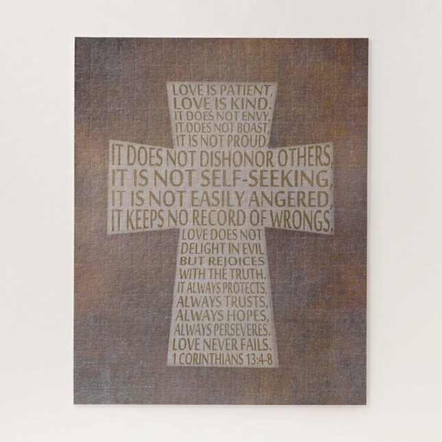 I Kapitel 13 Liebe Christliches Bibelkreuz (Vertikal)