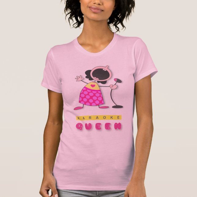 I Karaoke-Königin-T-Shirt des Liebe-Karaoke-| T-Shirt (Vorderseite)