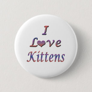 I Kätzchen des Herz-(Liebe) Button