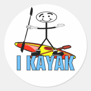 I Kayak Runder Aufkleber