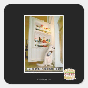 I keepz ur beerz quadratischer aufkleber