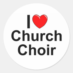 I Kirchen-Chor der Liebe-(Herz) Runder Aufkleber