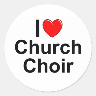 I Kirchen-Chor der Liebe-(Herz) Runder Aufkleber