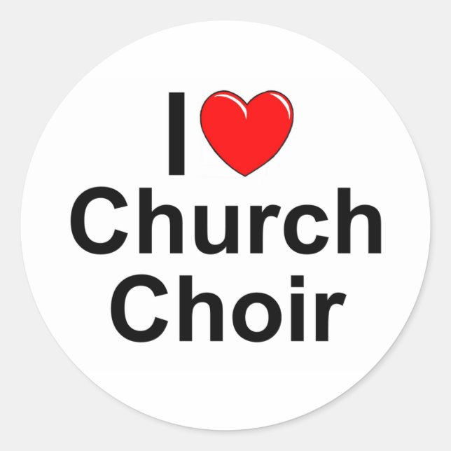 I Kirchen-Chor der Liebe-(Herz) Runder Aufkleber (Vorderseite)
