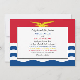 I-Kiribati Flag, Flagge von Kiribati Hochzeit Einladung