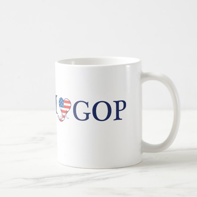 I klassische weißer Kaffee-Tasse Liebe GOP Kaffeetasse (Rechts)