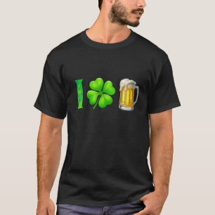 I Kleeblatt Beer Funny St Patrick's Day I Liebe Be T-Shirt