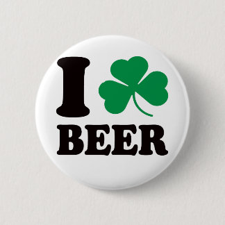 I Kleeblatt-Bier Button