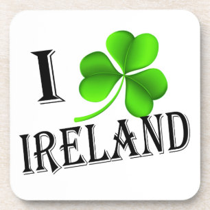 I Kleeblatt Irland bk Küste Getränkeuntersetzer