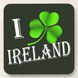 I Kleeblatt Irland Tragfähigkeit Küste Getränkeuntersetzer