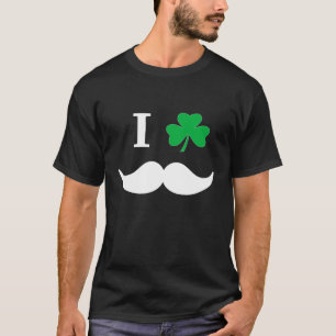 I Kleeblatt Leaf Irish mustache St Patricks Day Me T-Shirt