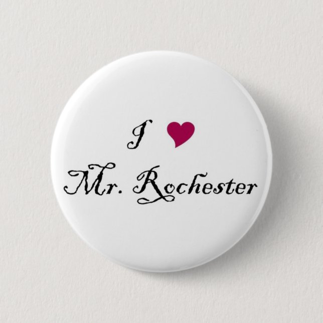 I Knopf Herz-Herrn Rochester Button (Vorderseite)