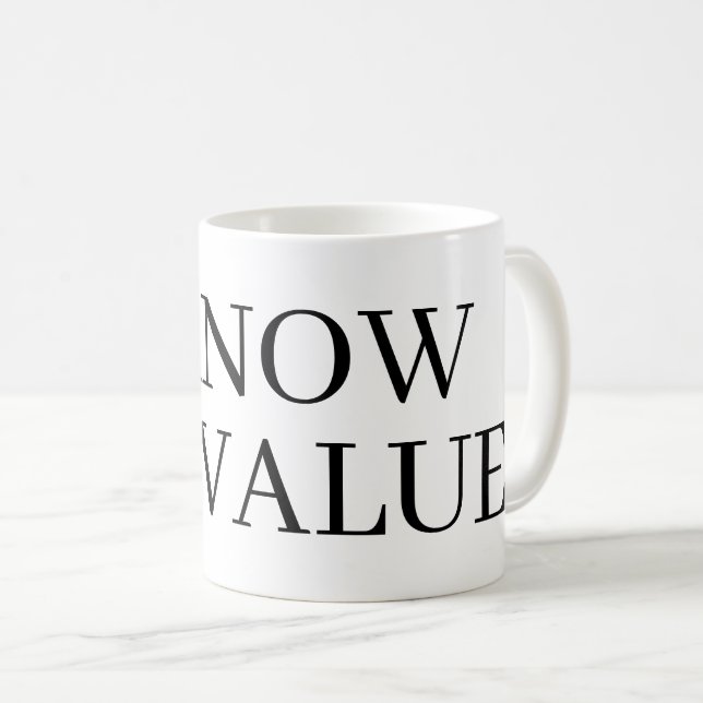 I know my value coffee mug gift (Devant droit)