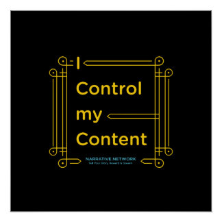 "I Kontrolle My Content"-Poster Poster