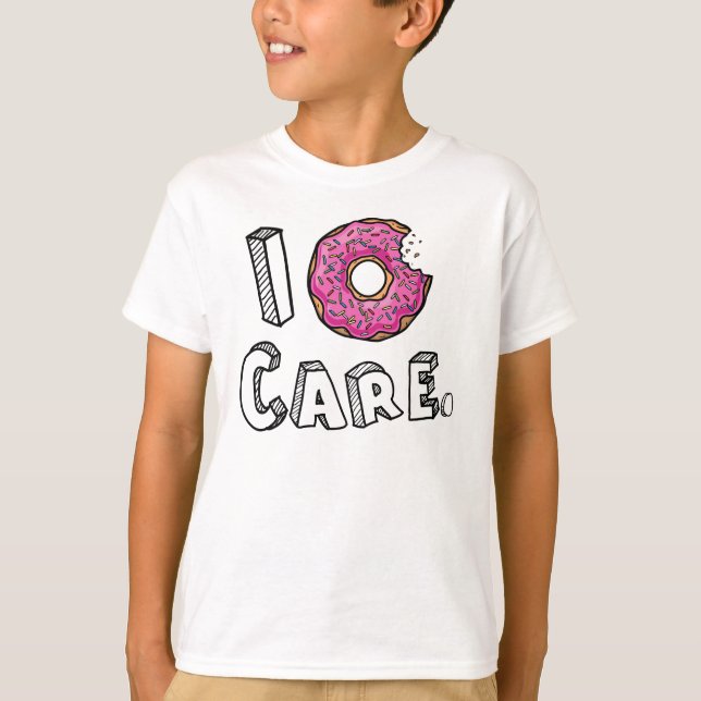 I Krapfen-Sorgfalt gebissener rosa Krapfen T-Shirt (Vorderseite)