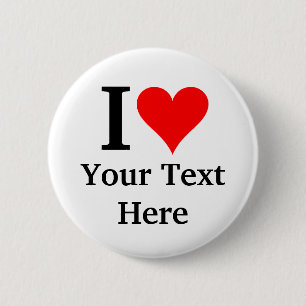 I kundengerechtes Knopf-Abzeichen der Liebe-(Herz) Button
