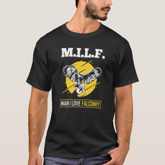 I L F Man I Liebe Falconry Falconer T-Shirt (Vorderseite)