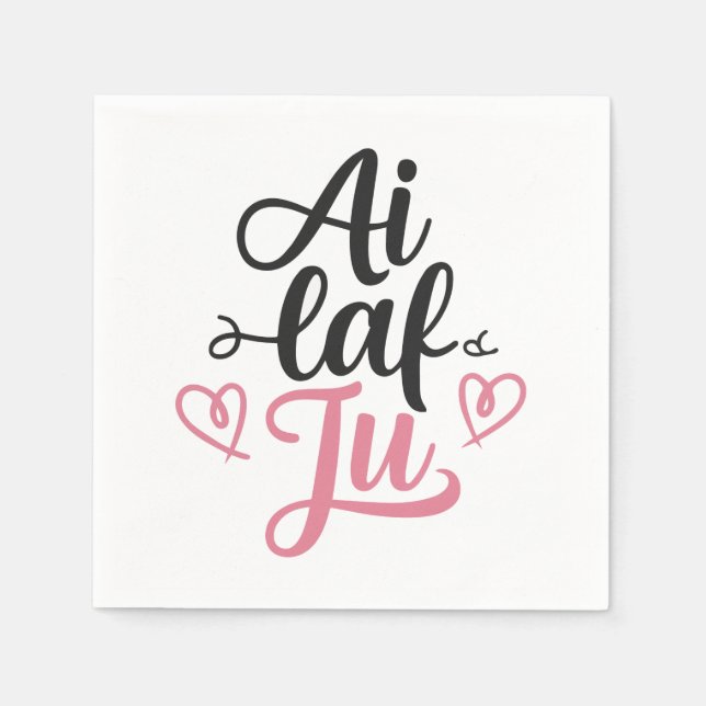 i laf ju serviette (Vorderseite)