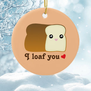 I Laib Sie Kawaii Brot-lustiges Keramik Ornament