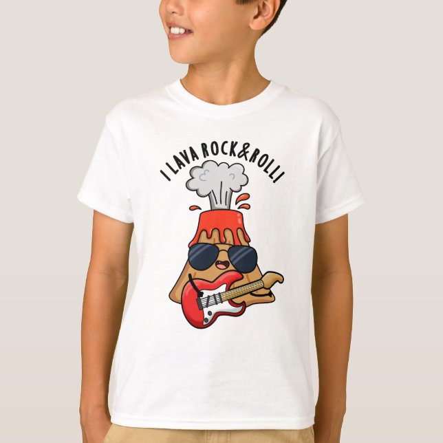 I Lava Rock and Roll Funny Volcano Pub T-Shirt (Vorderseite)