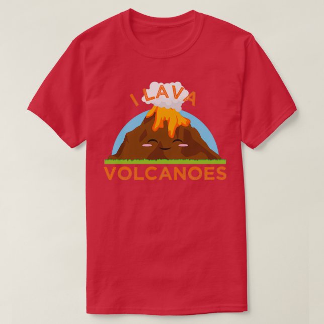 I Lava Vulkane Geologen Grafik Mineralogie Schrei T-Shirt (Design vorne)