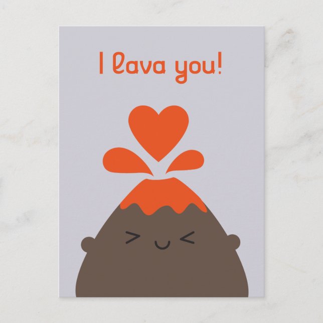 I Lava You Kawaii Postkarte (Vorderseite)