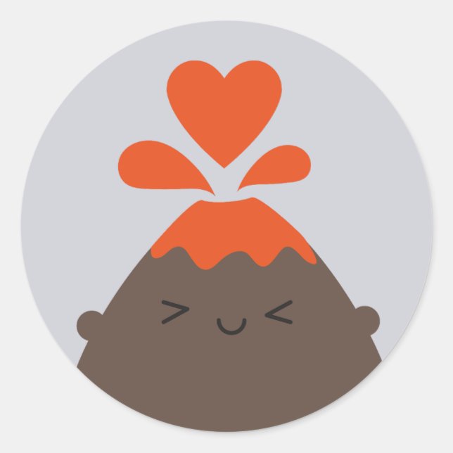 I Lava You Kawaii Runder Aufkleber (Vorderseite)