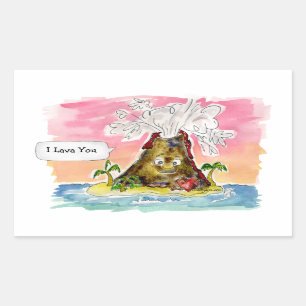 I Lava You Rechteckiger Aufkleber