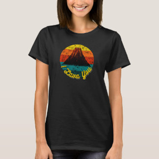 I Lava You Retro Distressed Sunset Volcano Liebe T-Shirt