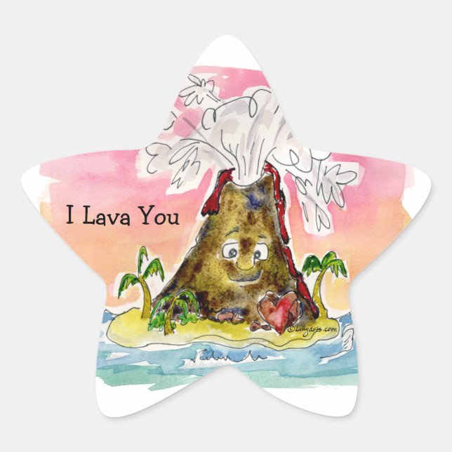 I Lava You Stern-Aufkleber (Vorderseite)