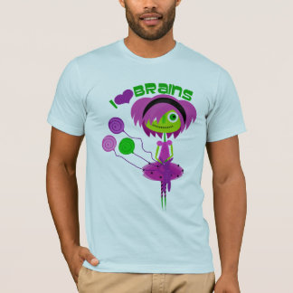 I le zombi de cerveaux de coeur peut T-shirt