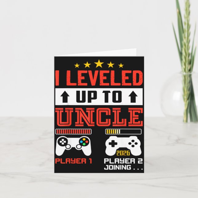 I Leveled Up To Uncle 2026 I'm Going To Be Uncle 2 Karte (Vorderseite)