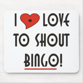 I Liebe2 Shout Bingo Mouse Pad Mousepad