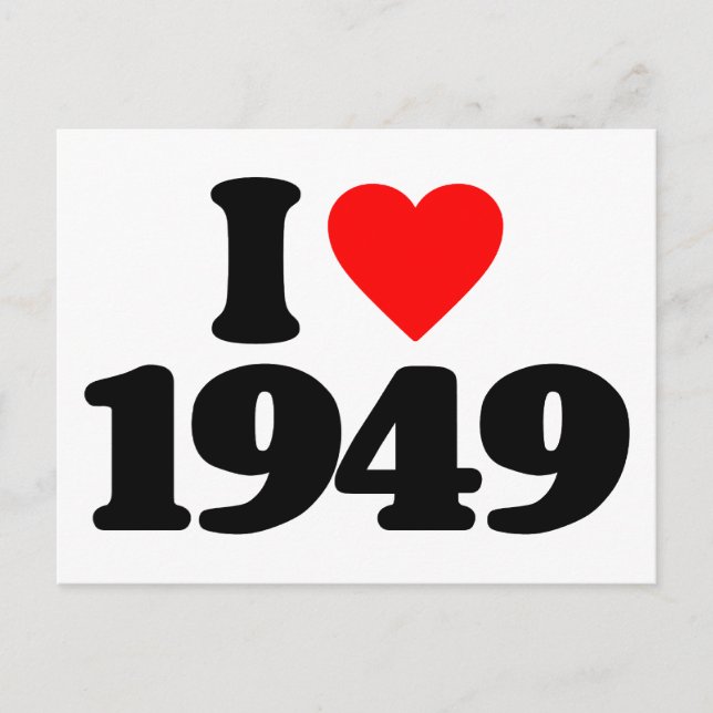I LIEBE 1949 POSTKARTE (Vorderseite)