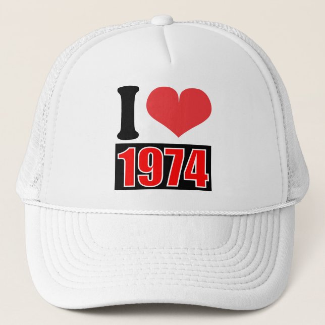 I Liebe 1974 - Hat Truckerkappe (Vorderseite)