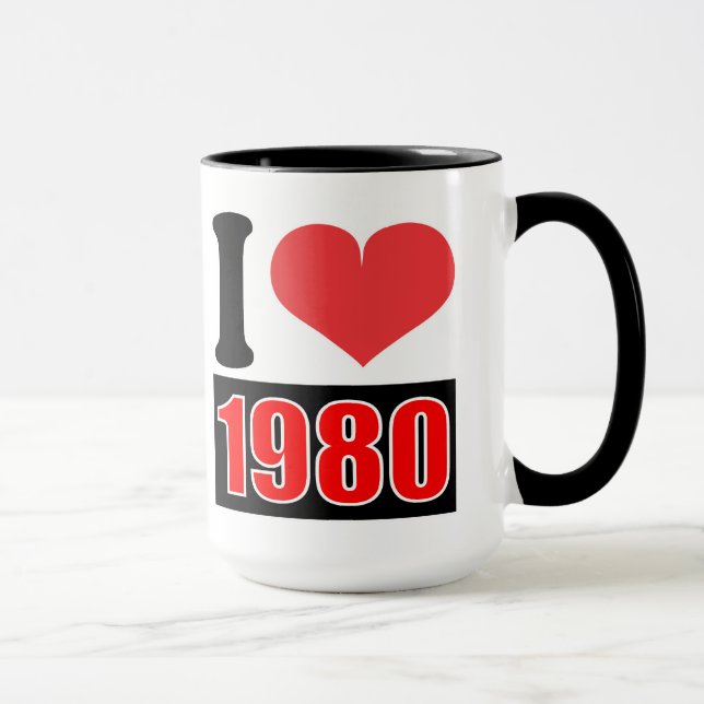 I Liebe 1980 - Tasse (Rechts)