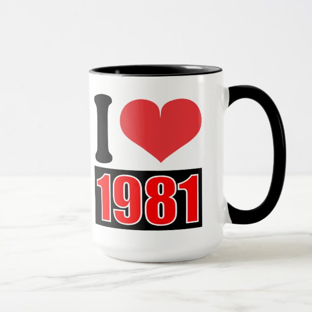 I Liebe 1981 - Tassen (Rechts)
