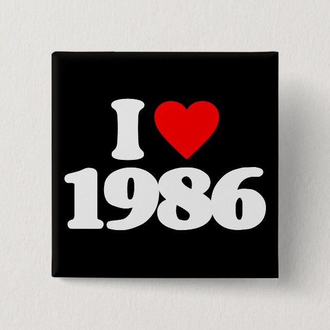 I LIEBE 1986 BUTTON (Vorderseite)