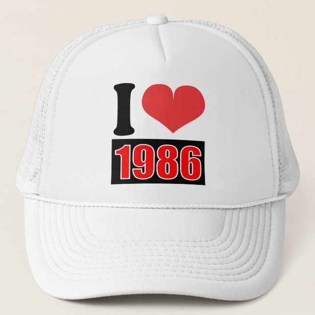 I Liebe 1986 - Hat Truckerkappe (Vorderseite)