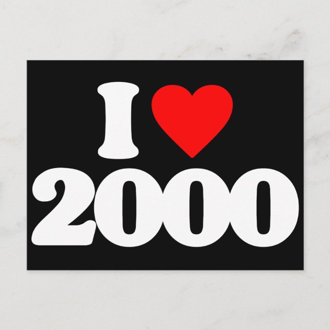 I LIEBE 2000 POSTKARTE (Vorderseite)