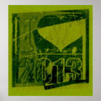 I Liebe 2013 - Green Rock Pop Art - Poster