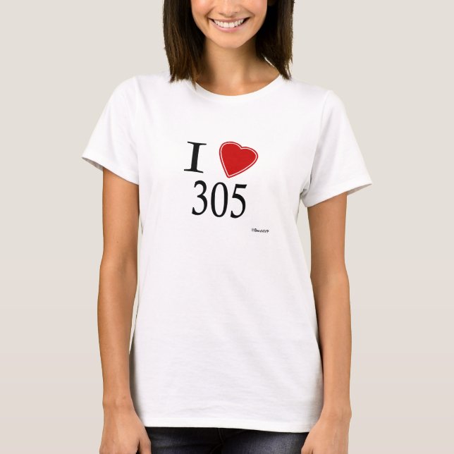 I Liebe 305 Miami T-Shirt (Vorderseite)