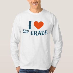 I Liebe-3. Grad- Herz-grafische Schuluniform T-Shirt