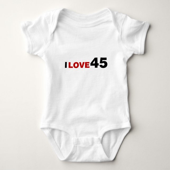 I Liebe 45 Baby Bodysuit Strampler (Vorderseite)