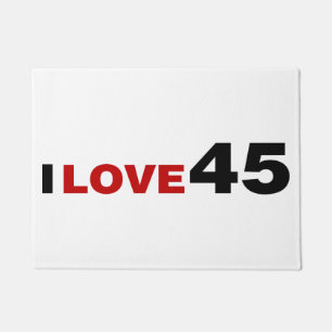 I Liebe 45 Fußmatte