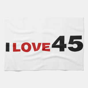 I Liebe 45 Geschirrtuch