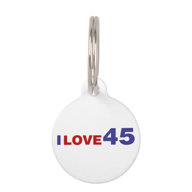 I Liebe 45 Haustiermarke (Vorderseite)